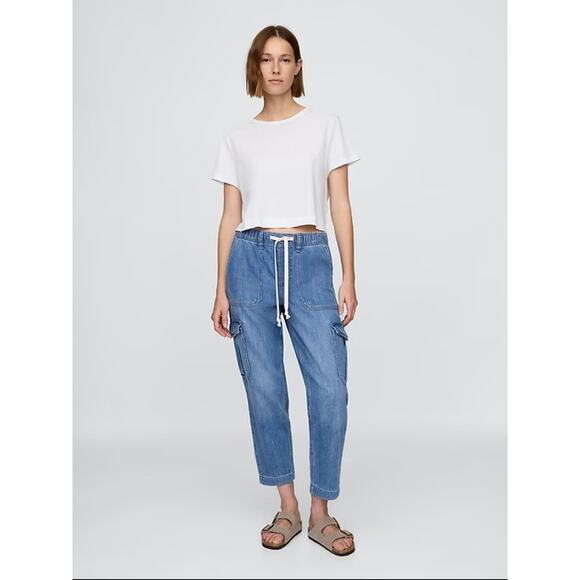 Gap Denim Easy Cargo Joggers - Picture 12 of 14